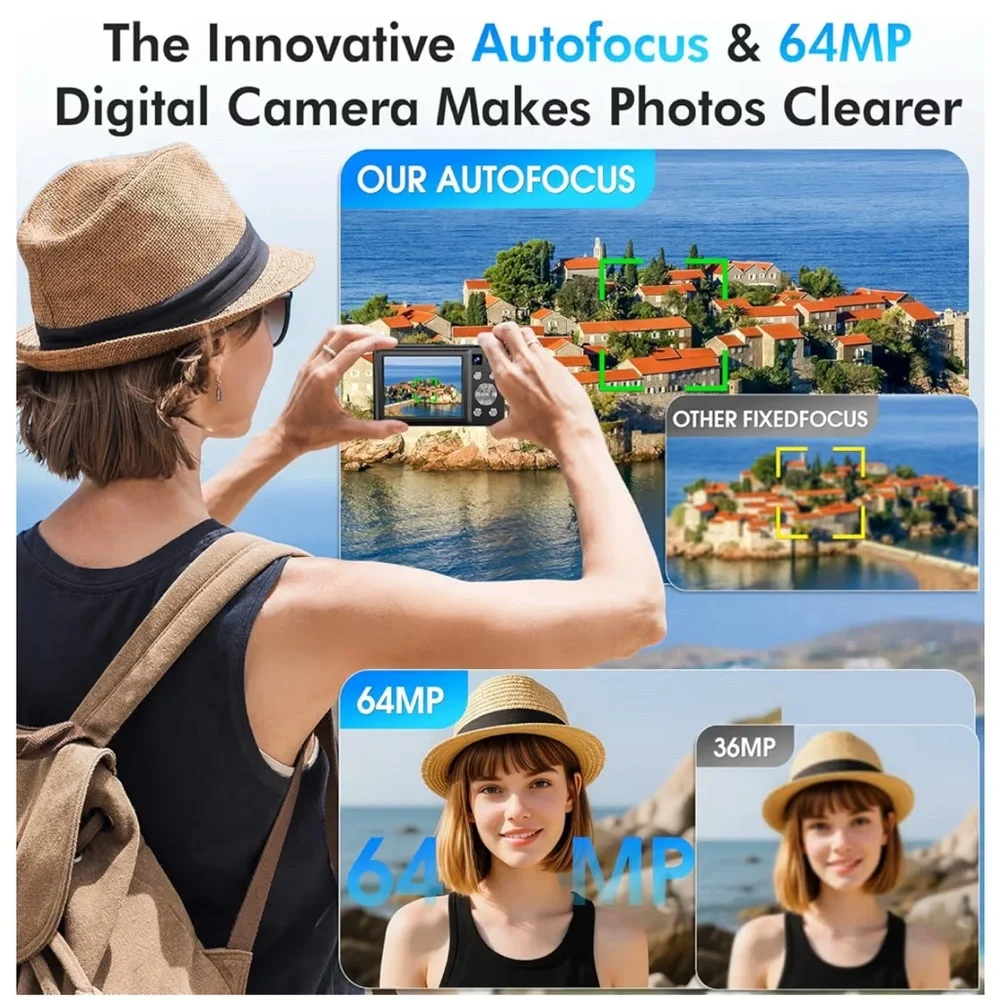 4K Ultra HD Digital Camera - Black New